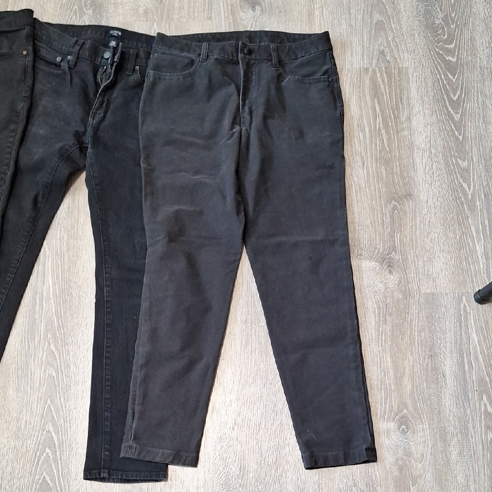Men’s Designer Black Slim Straight Jeans Lot – Lululemon, J.Crew, Muji - Picture 5 of 9
